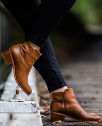 brown ankle booties
